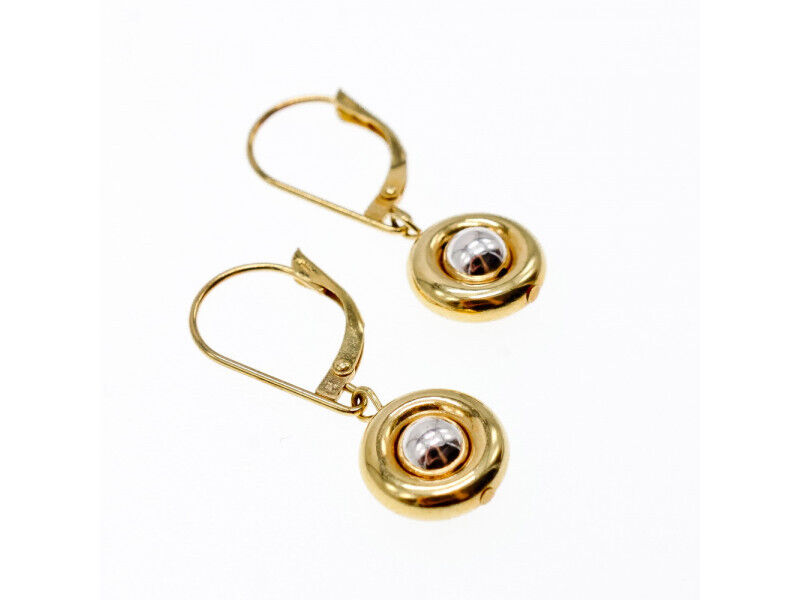 14K YELLOW & WHITE GOLD EARRINGS