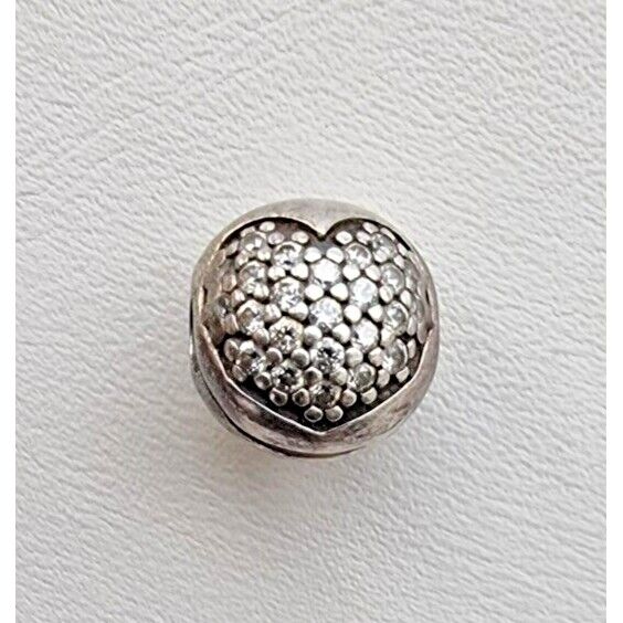 PANDORA ALE AUTHENTIC 925 STERLING SILVER HEART BALL CLIP CHARM AT