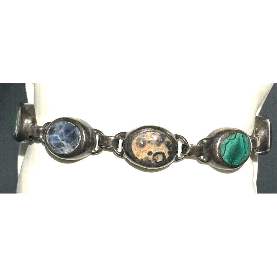 950 STERLING SILVER MULTI GEMSTONE BRACELET SKY