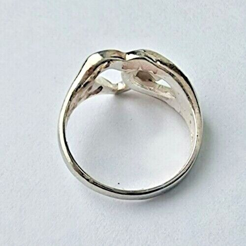 925 STERLING SILVER INFINITY AND HEART  RING SIZE 6.75 AT