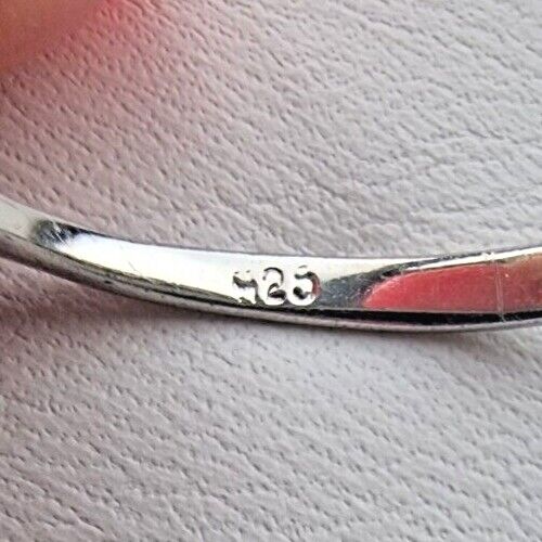 925 STERLING SILVER OVAL OLIVE 12X10 mm QUARTZ RING SIZE 7.75 AT