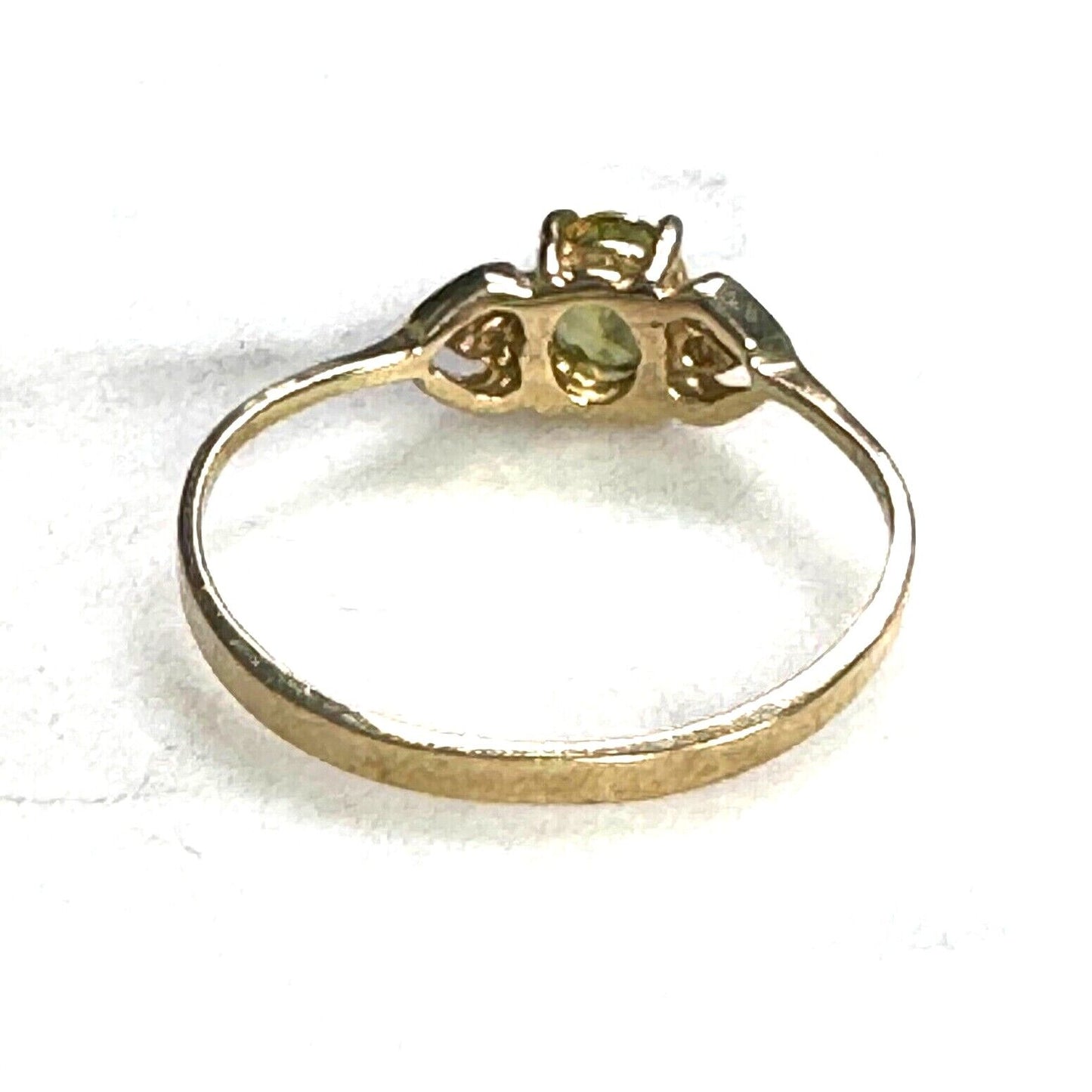 YELLOW GOLD DIAMOND AND YELLOW TOPAZ RING SIZE 6.25 SKY