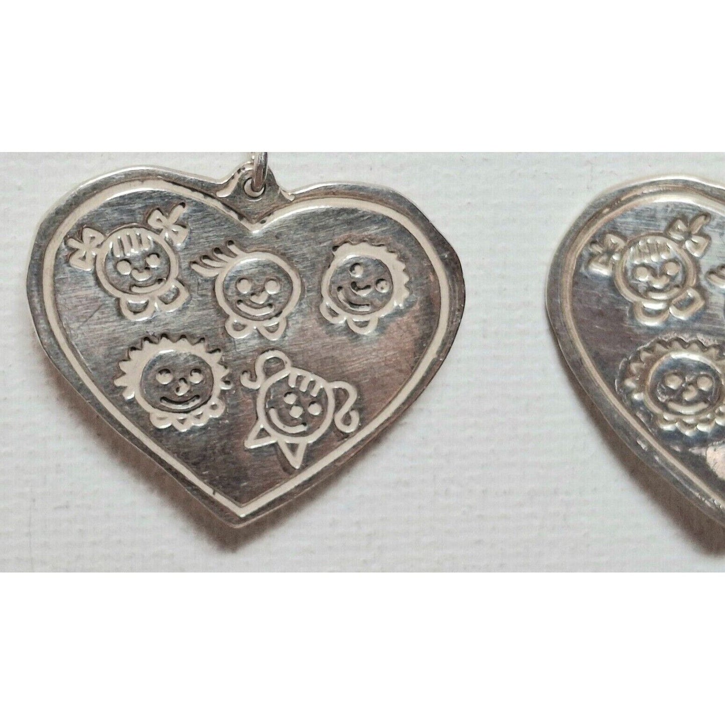 925 STERLING SILVER  KIDS DESIGN  HEART  EARRINGS SKY