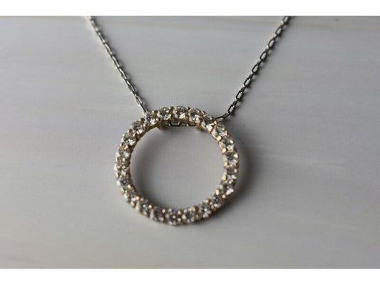 925 STERLING SILVER CZ CHAIN WITH PENDANT