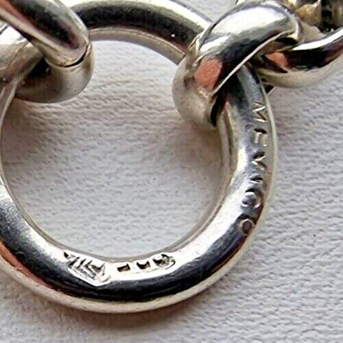 SILPADA  925 STERLING SILVER B0481 ROLO LINK CIRCLE TAG CHARM TOGGLE BRACELET AT