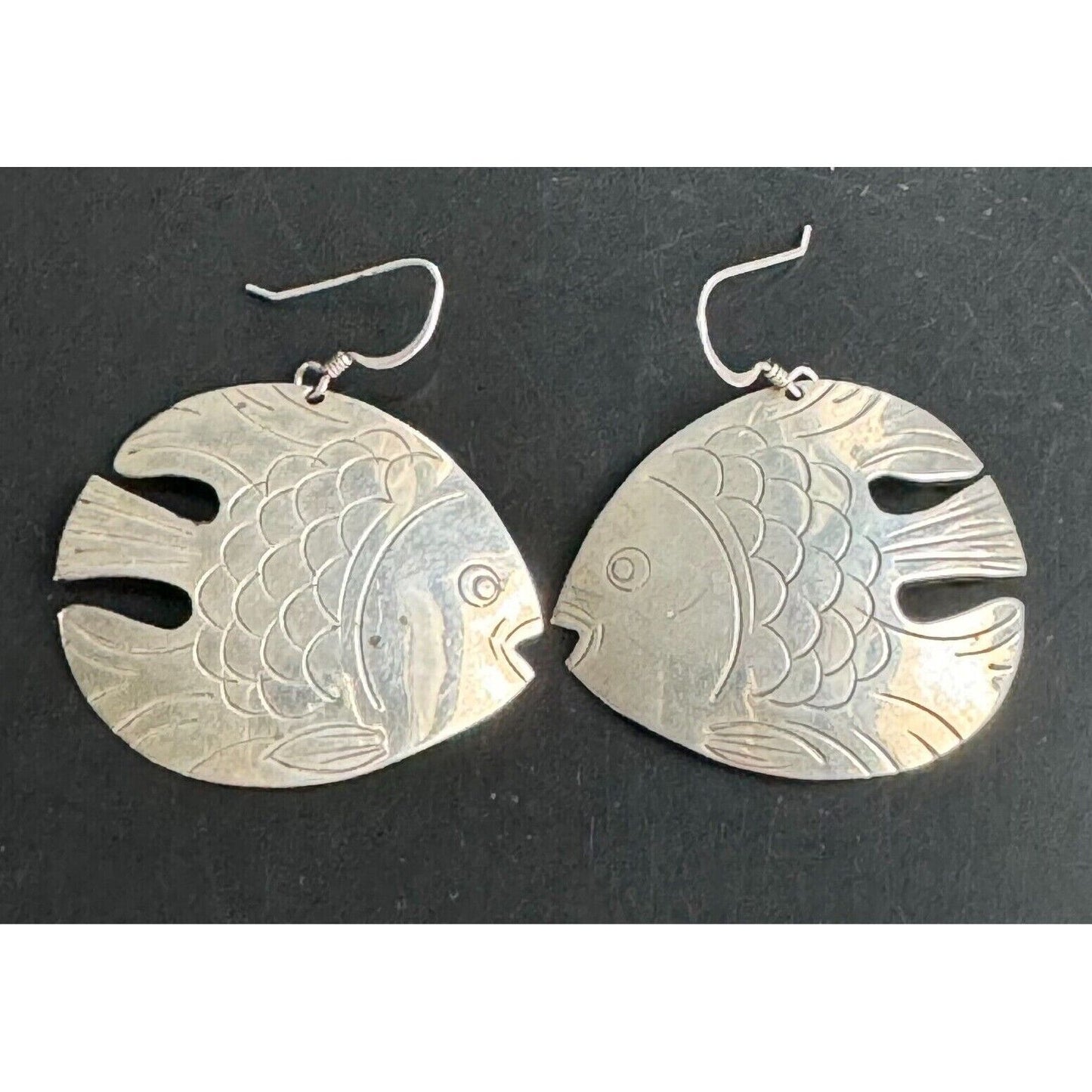 925 STERLING SILVER EXOTIC FISH EARRINGS SKY