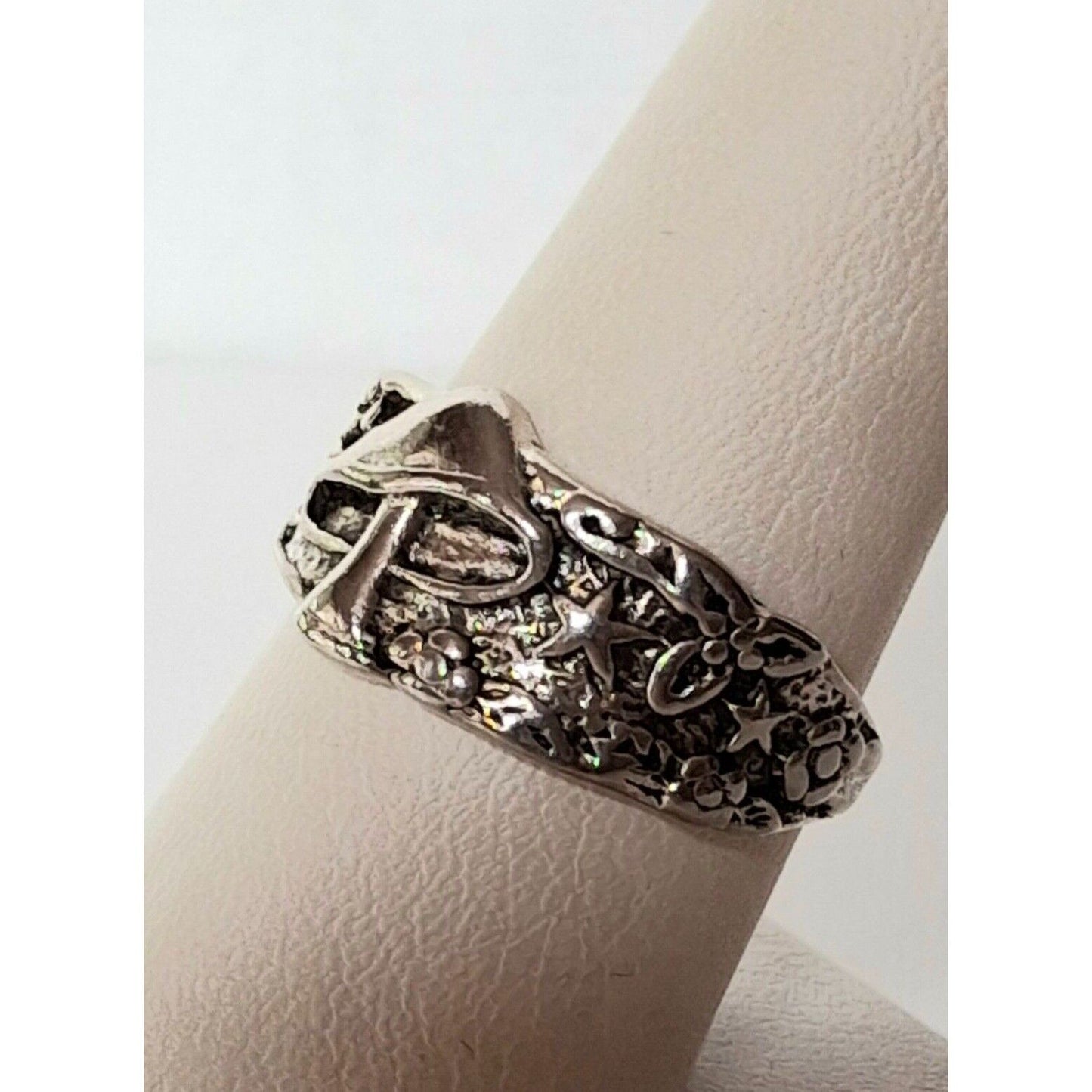 925 STERLING SILVER MUSHROOM RING SIZE 8.25 SKY