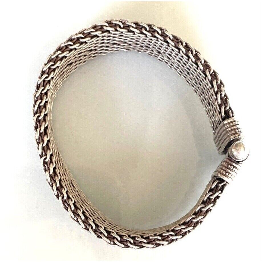 MASSIVE MEN'S 925 STERLING SILVER MESH BRACELET SKY