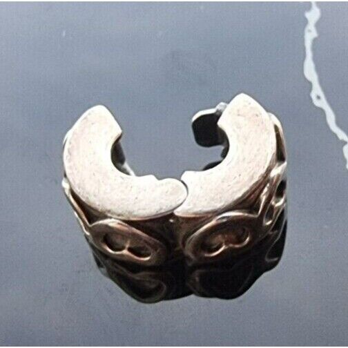 PANDORA AUTHENTIC RETIRED 925 STERLING SILVER BAND OF HEARTS CLIP HEART CHARM AT