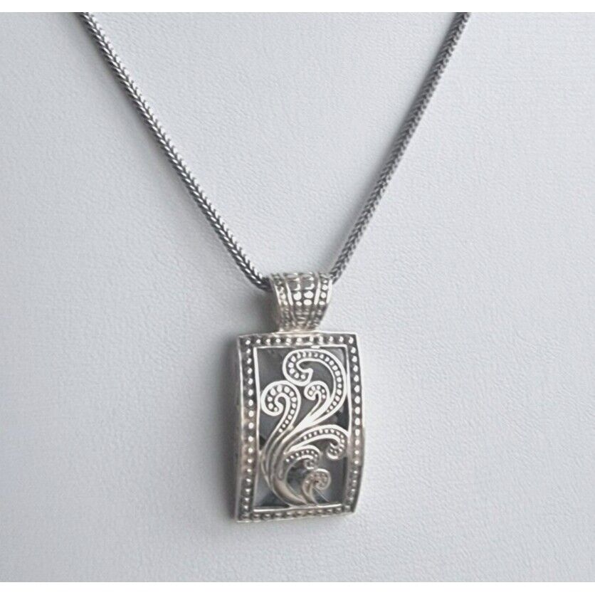 SILPADA VINTAGE 925 STERLING SILVER FILIGREE CHARM PENDANT AT