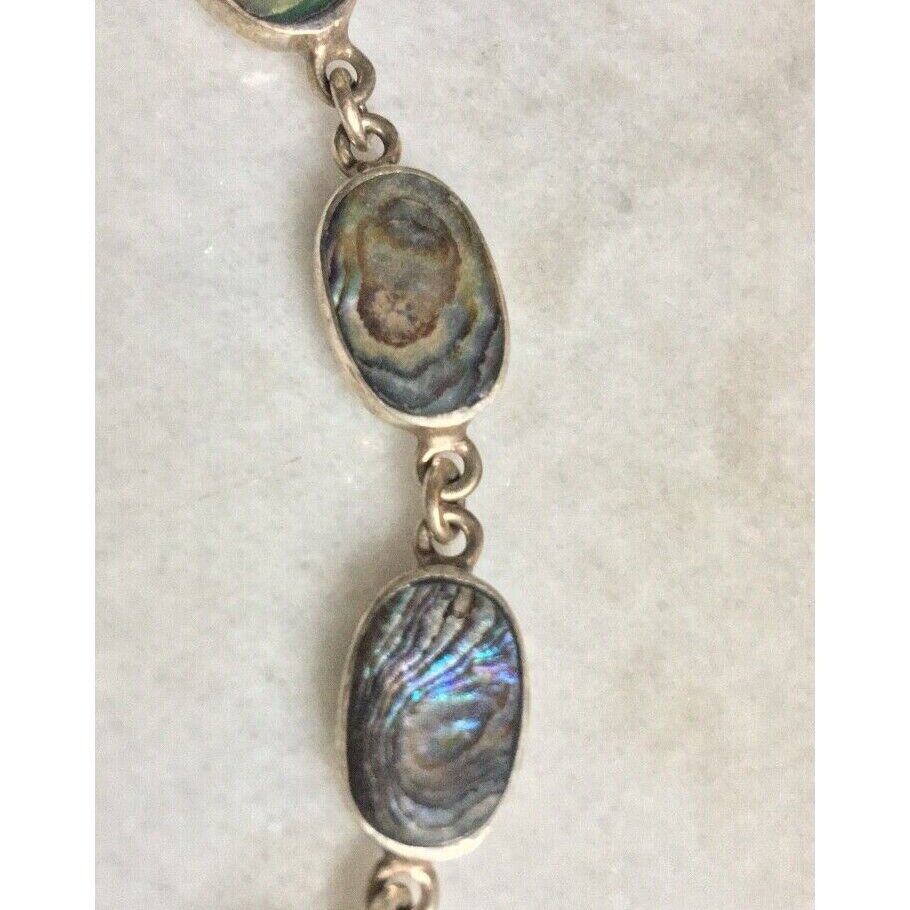 925 STERLING SILVER ABALONE SHELL  BRACELET SKY