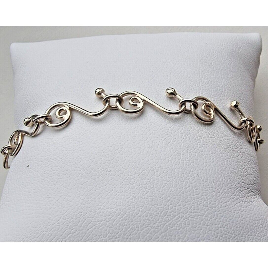 SILPADA VINTAGE 925 STERLING SILVER ANKLE ORNATE BRACELET 10 inch AT