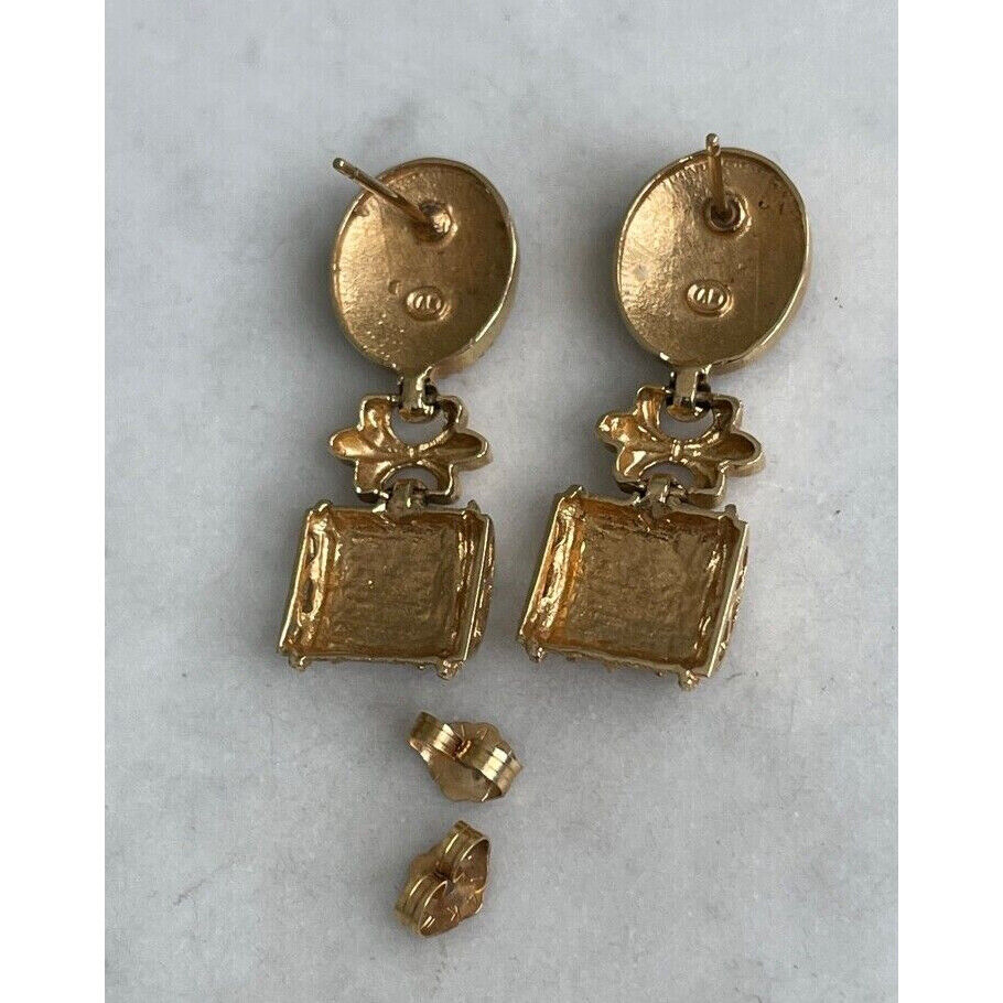 14K YELLOW GOLD OTTOMAN STYLE DANGLE EARRINGS SKY