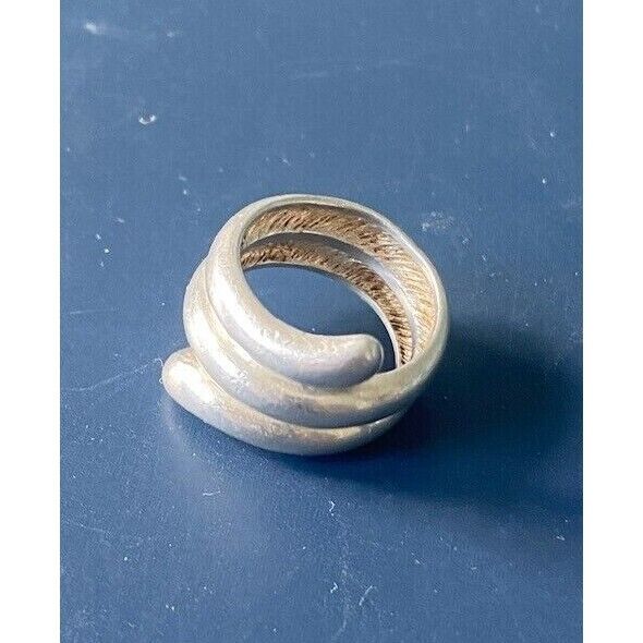 925 STERLING SILVER SPIRAL WRAP RING SIZE 7.75 SKY