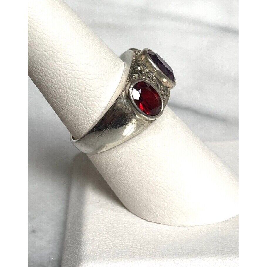 925 STERLING SILVER MULTI GEMSTONES RING SIZE 7 SKY