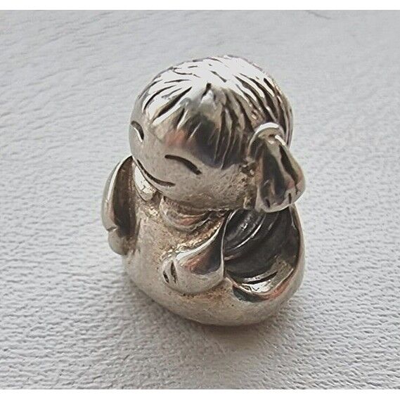 PANDORA RETIRED 925 STERLING SILVER GIRL BRACELET CHARM AT