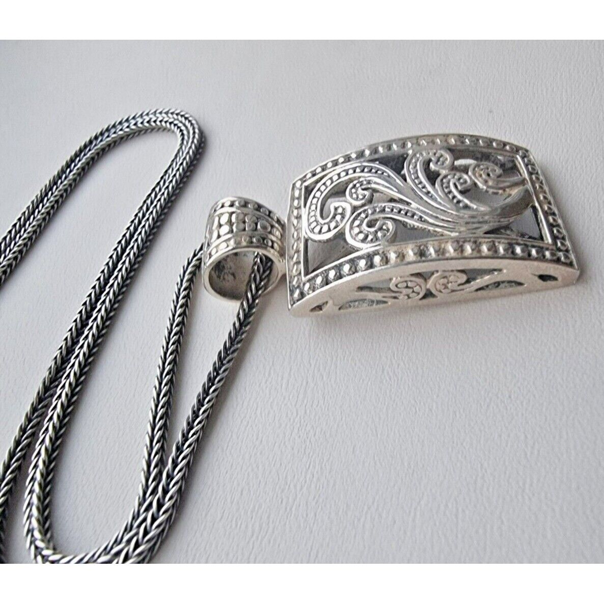 SILPADA VINTAGE 925 STERLING SILVER FILIGREE CHARM PENDANT AT