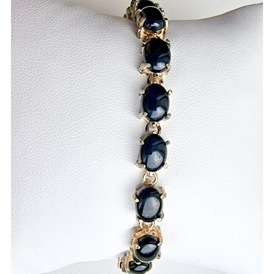 KUBA BA 925 STERLING SILVER BLACK ONYX BRACELET AT