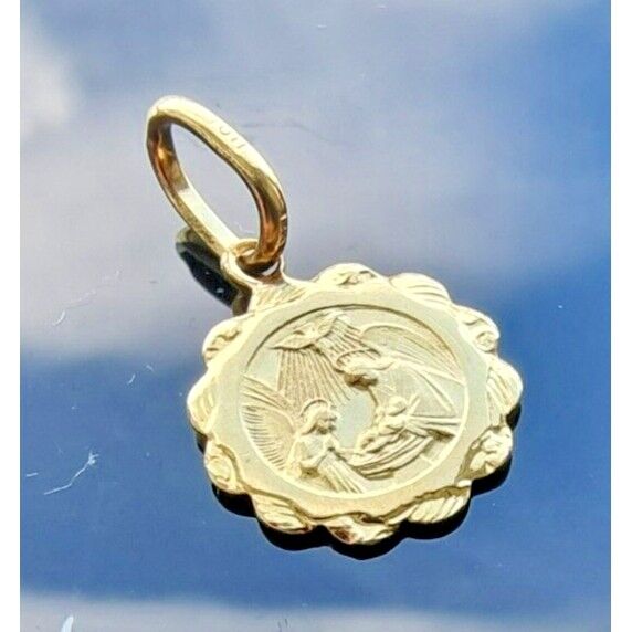 14K YELLOW GOLD BAPTISMAL BLISS MADE IN ITALY CHARM PENDANT AT