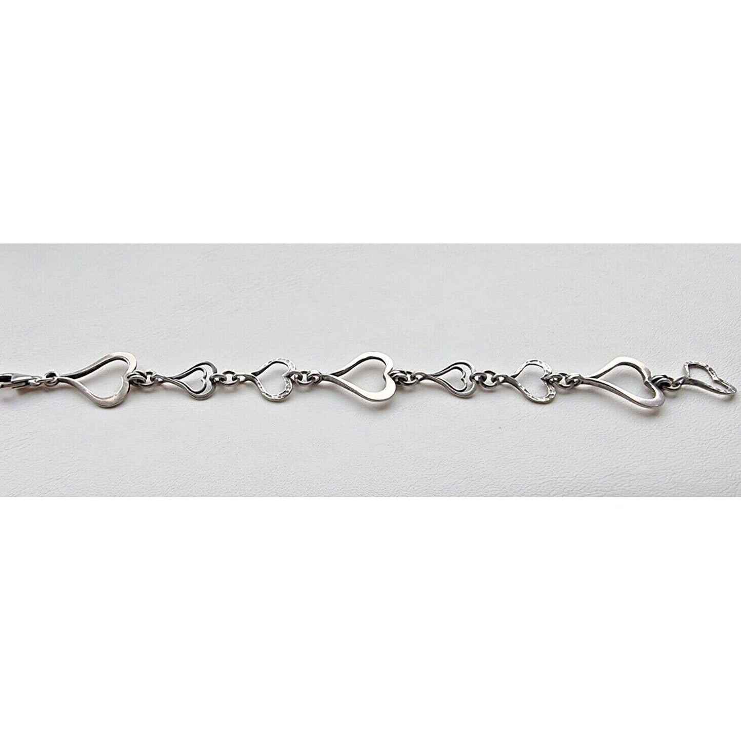 SILPADA 925 STERLING SILVER SPREAD THE LOVE HAMMERED HEART LINK BRACELET AT