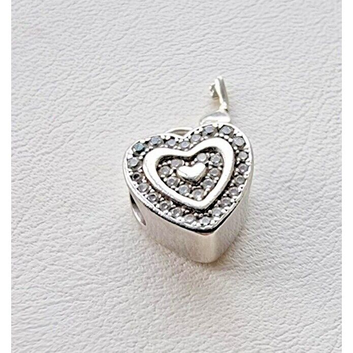 NINA 925 STERLING SILVER HEART AND KEY LOVE YOU FOREVER CHARM AT