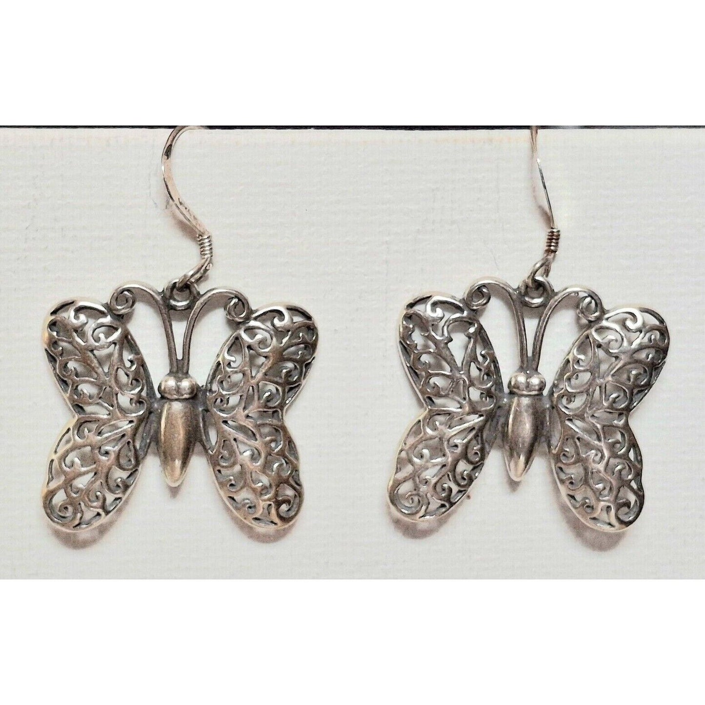 925 STERLING SILVER  BUTTERFLY EARRINGS SKY