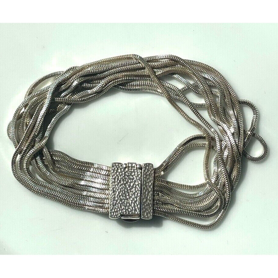 MILOR ITALY 925 STERLING SILVER MULTI-STRAND BRACELET SKY