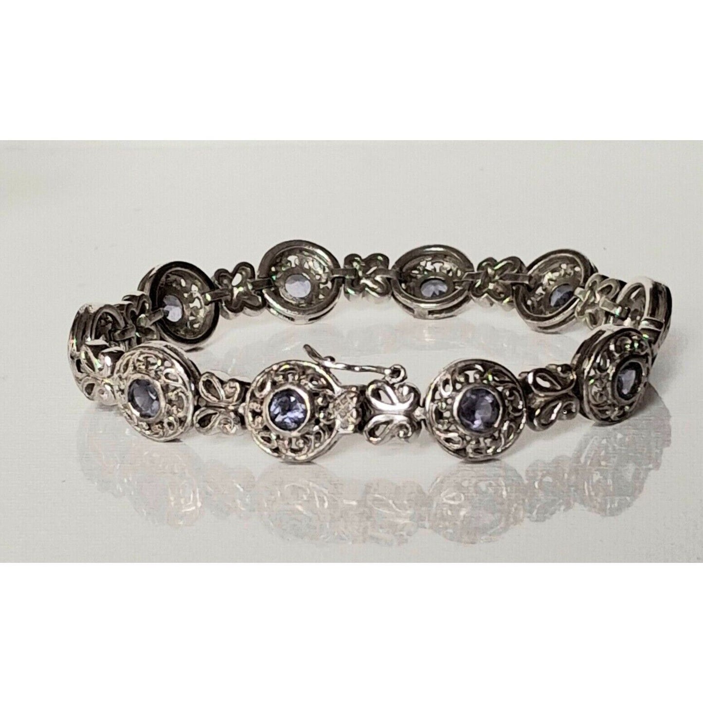 925 STERLING SILVER AND TANZANITE BRACELET SKY