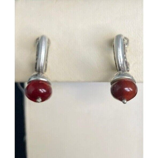 925 STERLING SILVER AND CARNELIAN  EARRINGS SKY