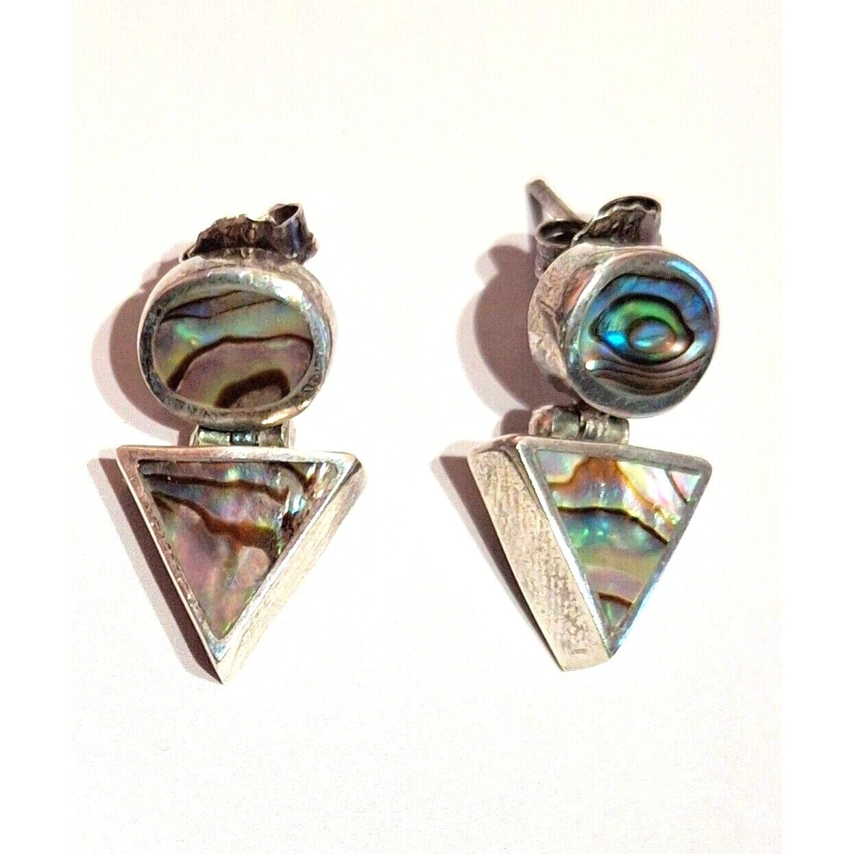 925 STERLING SILVER AND ABALONE EARRINGS SKY