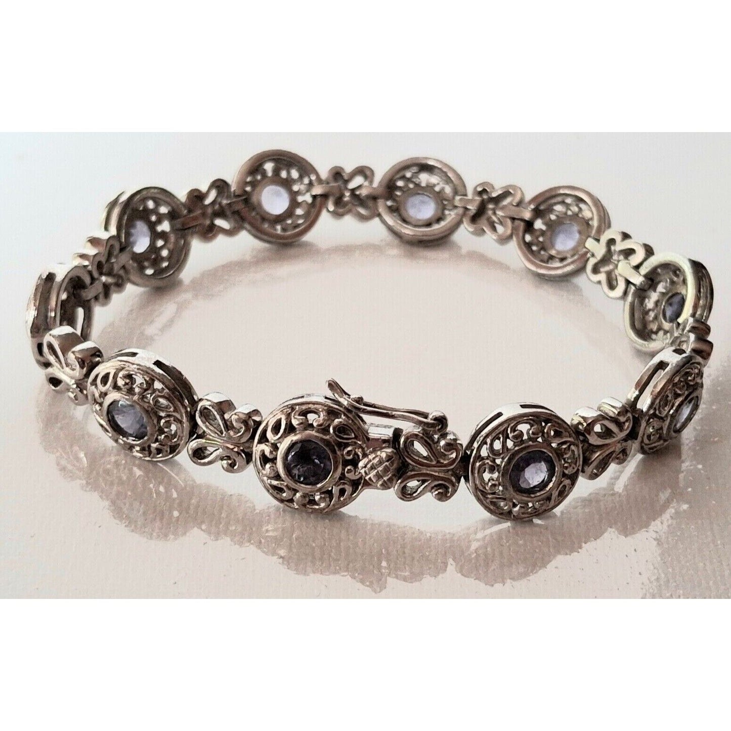 925 STERLING SILVER AND TANZANITE BRACELET SKY