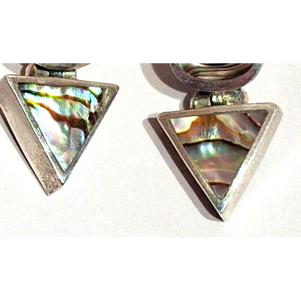 925 STERLING SILVER AND ABALONE EARRINGS SKY