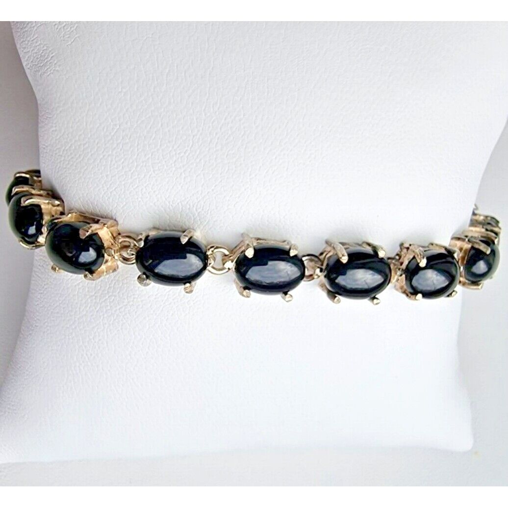 KUBA BA 925 STERLING SILVER BLACK ONYX BRACELET AT