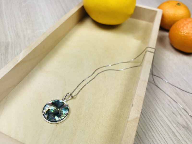 925 Sterling Silver Haliotis Chain With Pendant