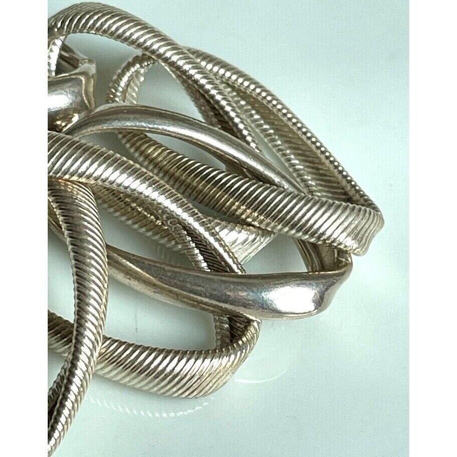 925 STERLING SILVER OVAL TWISTED LINKS BRACELET SKY