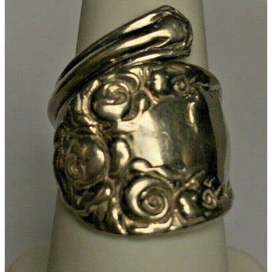 WALLACE STERLING SILVER "ROSE" FINGER RING. SIZE 6-6.5 SKY