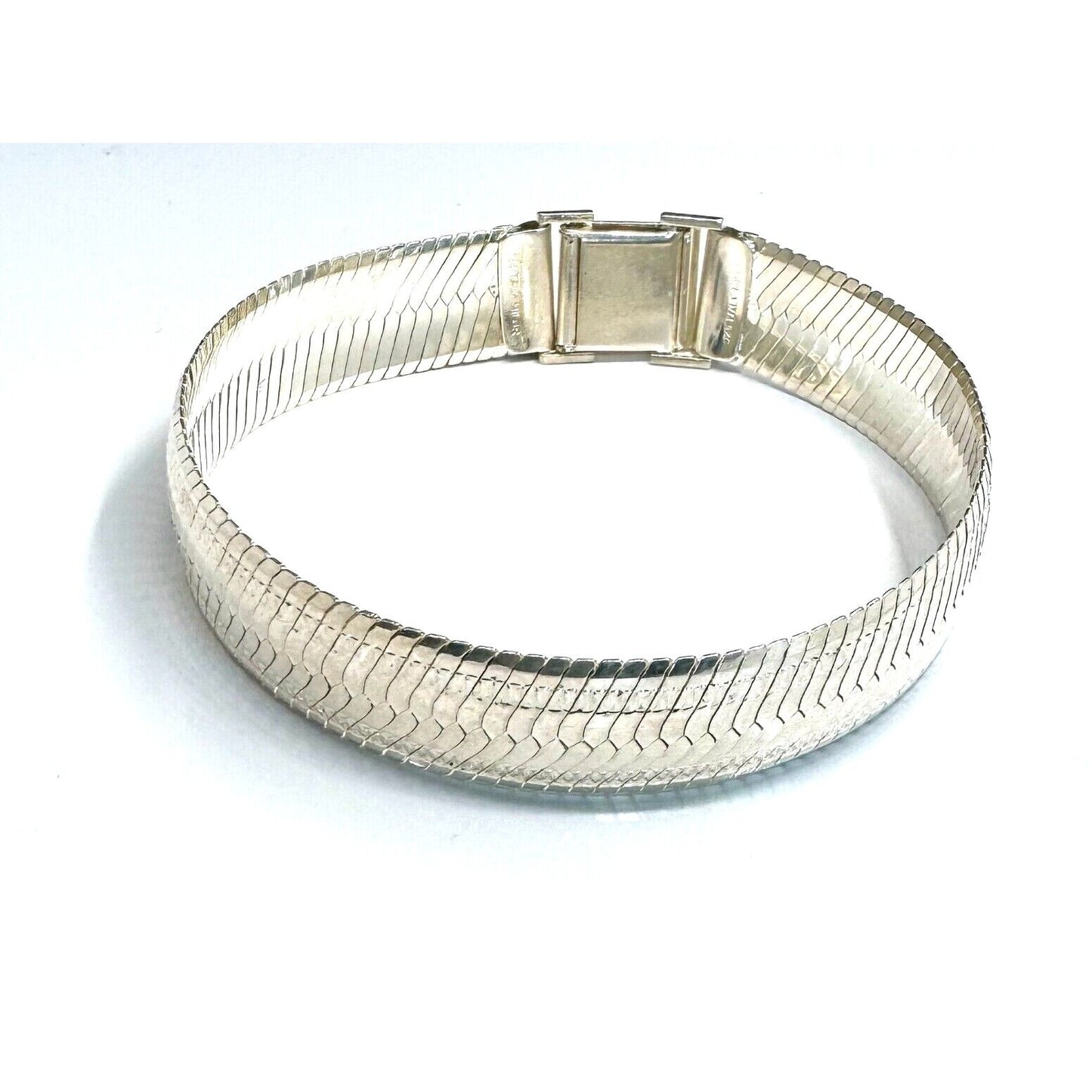 MILOR ITALY 925 STERLING SILVER FLEX MESH BRACELET SKY