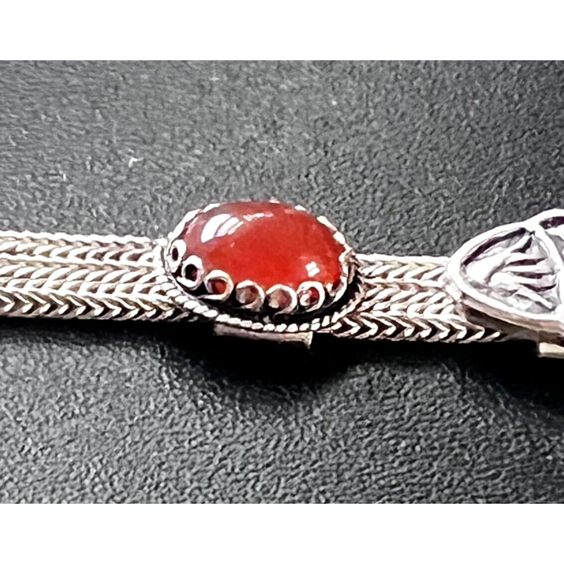 OTTOMAN STYLE 925 STERLING SILVER AND CARNELIAN BRACELET SKY