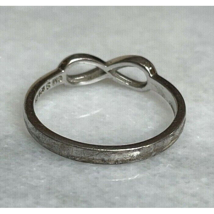 925 STERLING SILVER INFINITY ''I LOVE YOU'' BAND RING SIZE 7.75 SKY