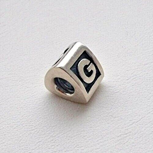 PANDORA AUTHENTIC LETTER G 925 STERLING SILVER RETIRED CHARM AT