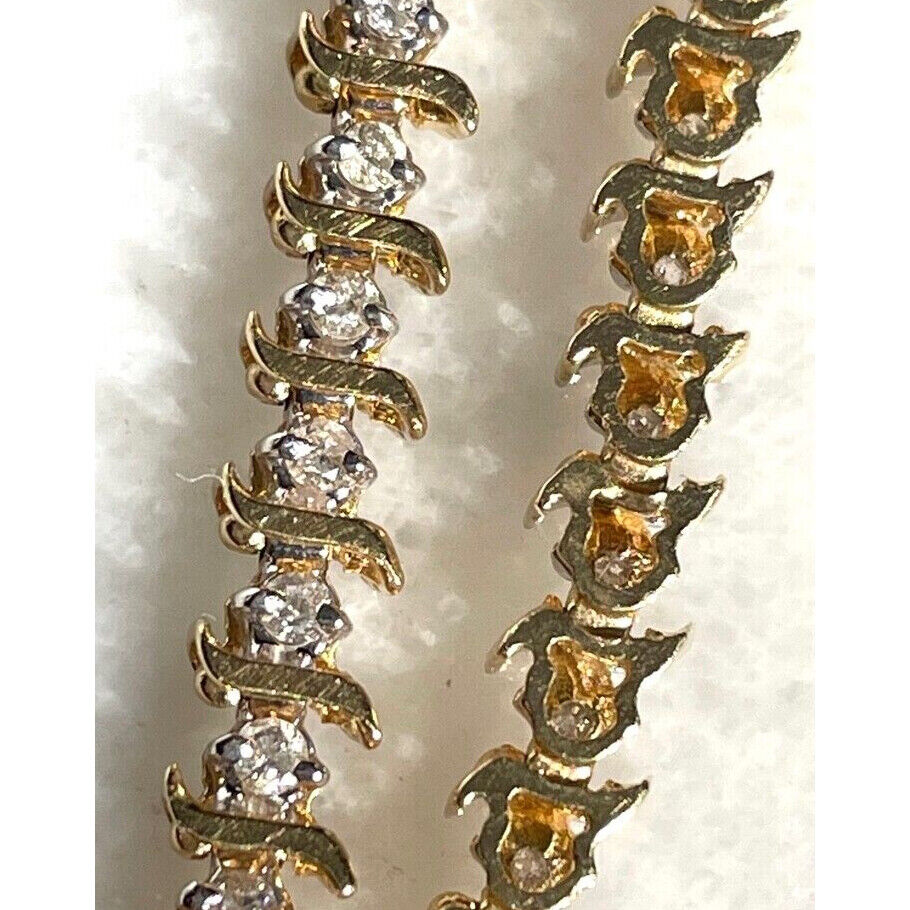 14K YELLOW GOLD 0.75 CARAT DIAMOND TENNIS BRACELET SKY