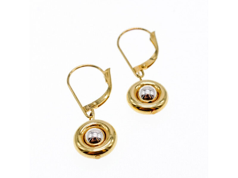 14K YELLOW & WHITE GOLD EARRINGS