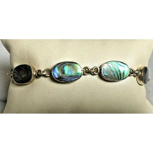 925 STERLING SILVER ABALONE SHELL  BRACELET SKY