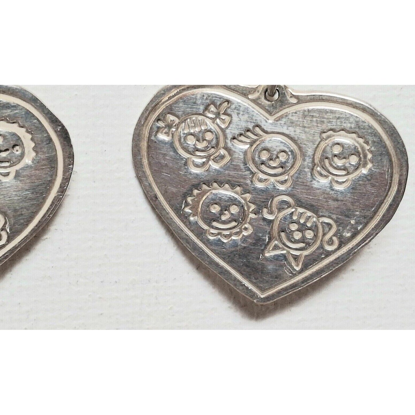 925 STERLING SILVER  KIDS DESIGN  HEART  EARRINGS SKY