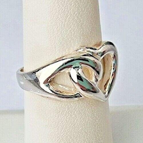 925 STERLING SILVER INFINITY AND HEART  RING SIZE 6.75 AT