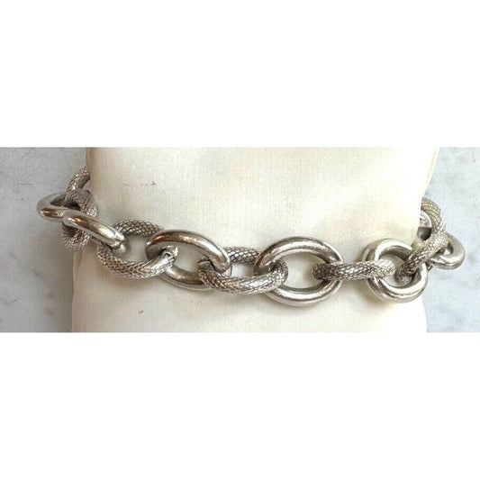 HEAVY 925 STERLING SILVER 8'' CHAIN BRACELET SKY