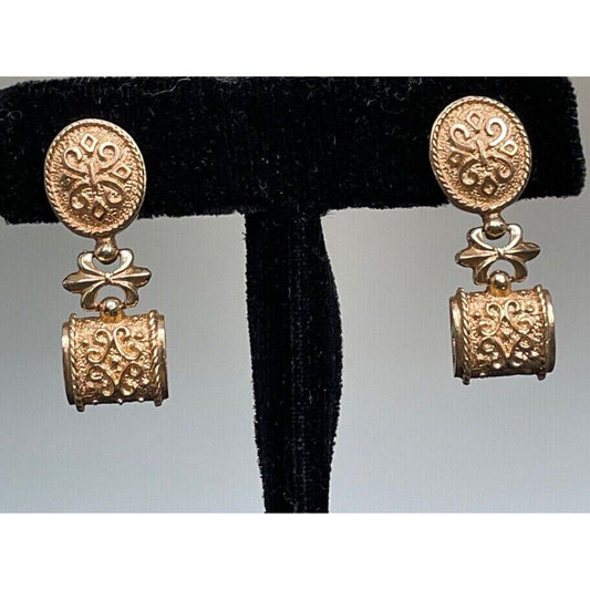 14K YELLOW GOLD OTTOMAN STYLE DANGLE EARRINGS SKY