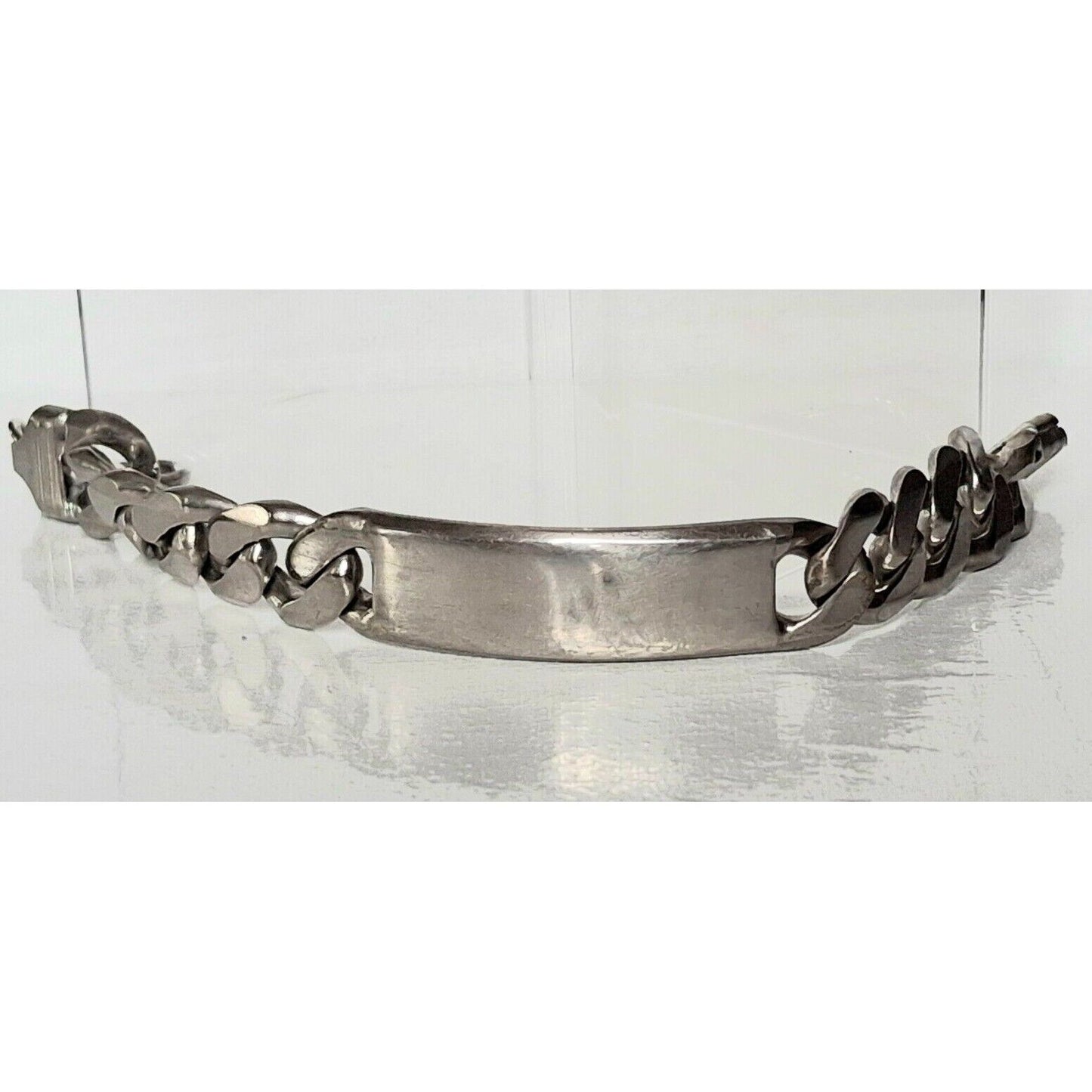 MEN'S ITALIAN  925 STERLING SILVER ID BRACELET SKY