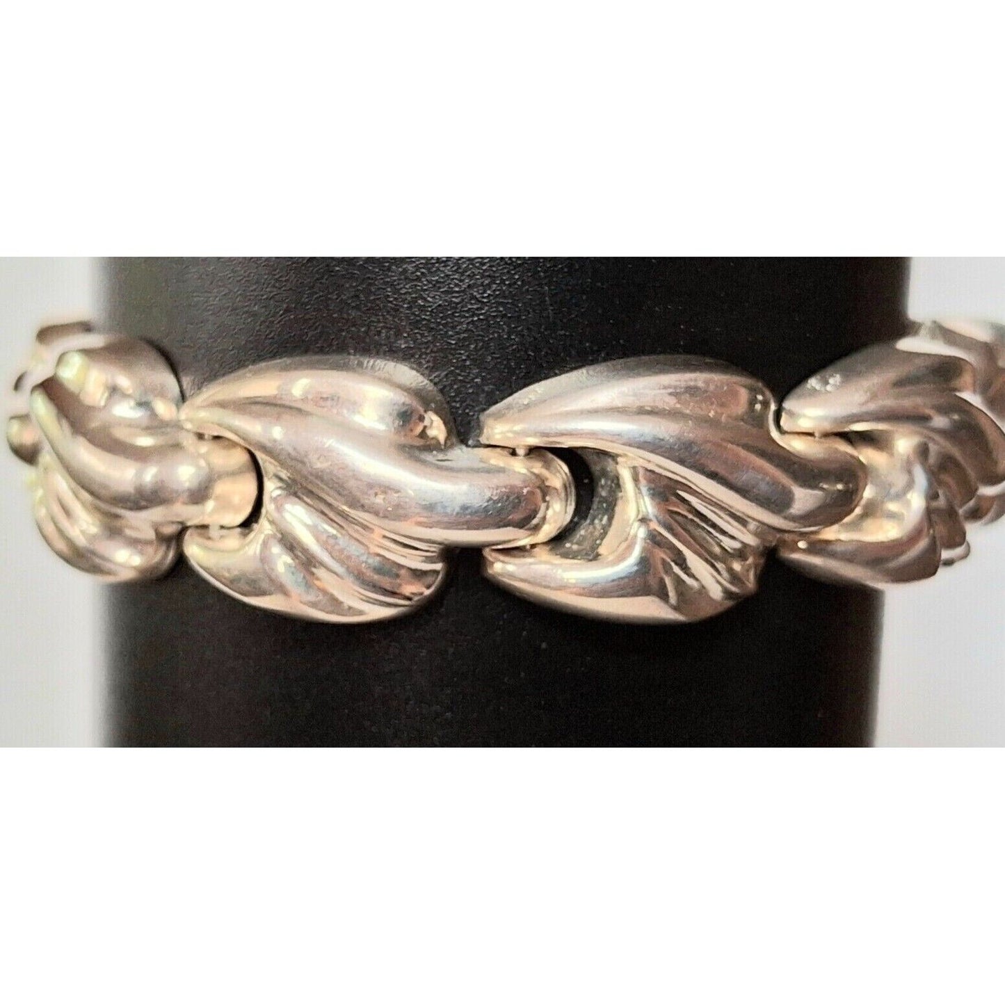 IBB ITALY  ABSTRACT  LINKS CHAIN 925 STERLING SILVER BRACELET SKY