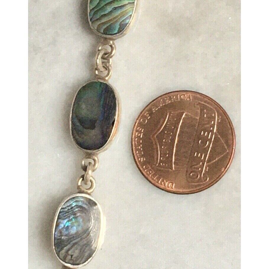 925 STERLING SILVER ABALONE SHELL  BRACELET SKY